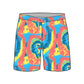 Straight Hem Tie Dye Design Collection Swim Trunks