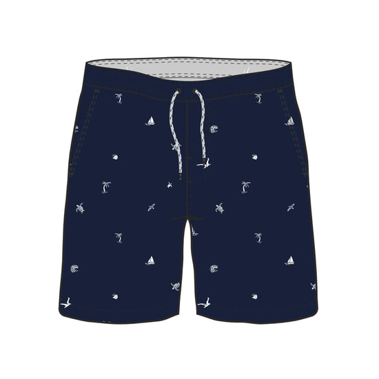 Straight Hem Small Element Design Collection Swim Trunks