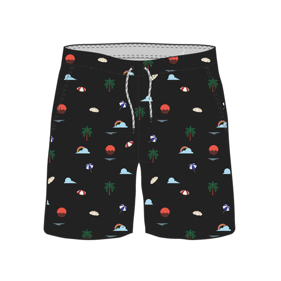 Straight Hem Small Element Design Collection Swim Trunks