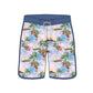 Scollap Hem Coconut Tree Printed Collection Boardshorts