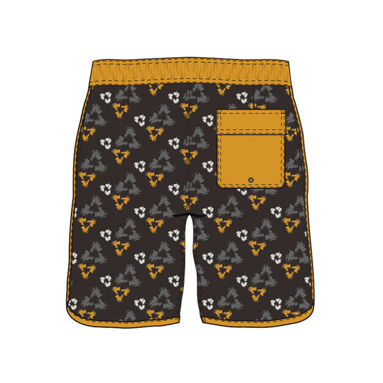 Scollap Hem Small Element Design Collection Swim Trunks