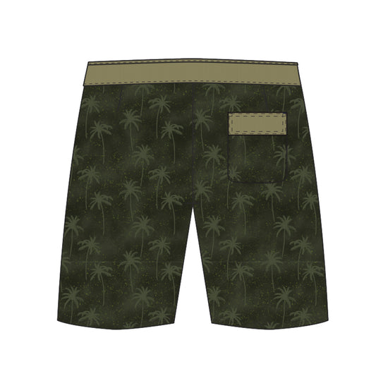 Straight Hem Coconut Tree Printed Collection Boardshorts