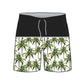 Straight Hem Striped & Small Elements Collection Swim Trunks