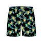 Straight Hem Pineapple Print Collection Swim Trunks
