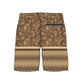 Straight Hem Geo Print & Striped Collection Boardshorts