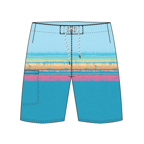 Straight Hem Color Gradient Collection Boardshorts