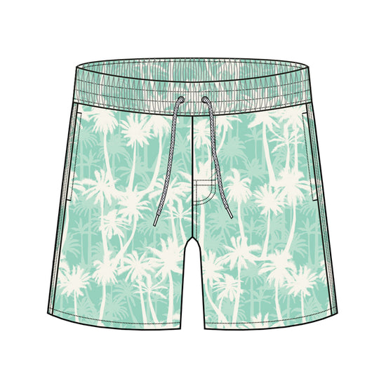 Straight Hem Small Element Design Collection Swim Trunks