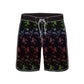 Scollap Hem Pineapple Flower Printed Collection Boardshorts