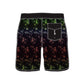 Scollap Hem Pineapple Flower Printed Collection Boardshorts