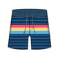 Straight Hem Striped Design Collection Swim Trunks