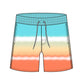 Straight Hem Color Gradient Collection Swim Trunks