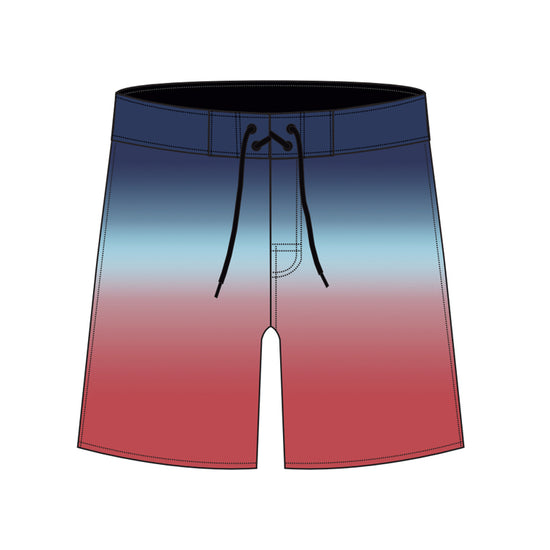 Straight Hem Color Gradient Collection Boardshorts