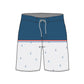 Straight Hem Striped & Small Elements Collection Boardshorts