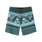 Flower & Colorblock Design Collection Performance Board Shorts