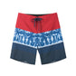 Geometric Stitching Design Collection Performance Board Shorts
