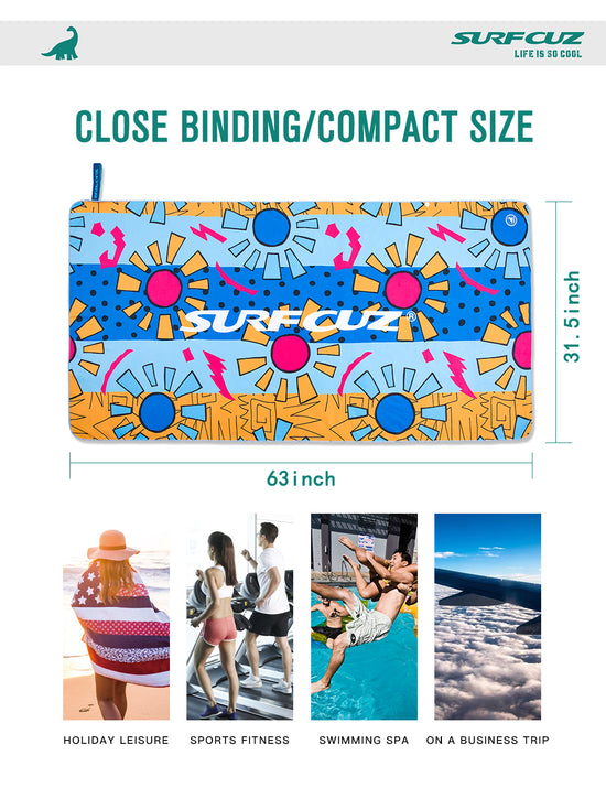 Sunrise Print Sand Proof Microfiber Beach Towel